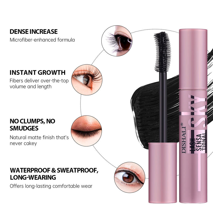 Makeup Eye Lash Mascara Black Waterproof Long Lasting Thick Curling Lengthening Volume Eyelashes Mascara